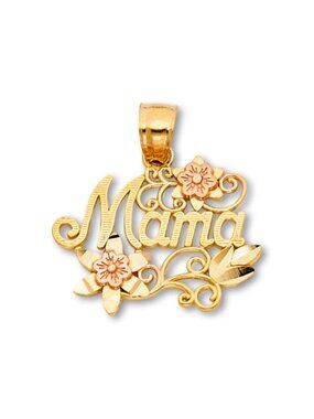 14K Two Tone Gold Mom Pendant | Fine Jewelry Gift for Mother By Tehrani Jewelry